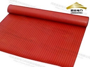 红色常规防滑绝缘橡胶垫